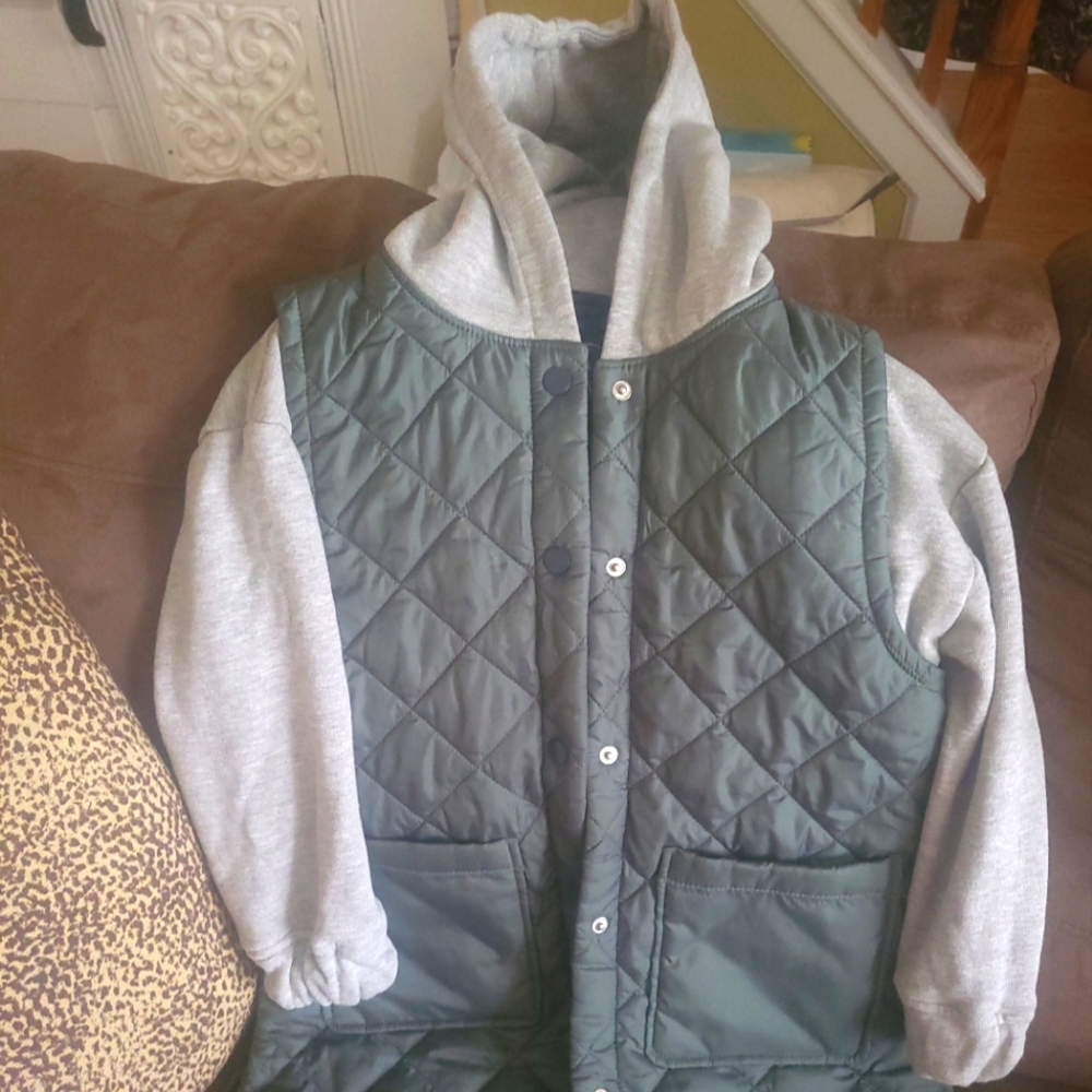 Kids button up sweatshirt vest